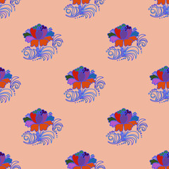 Abstract Seamless pattern with floral background