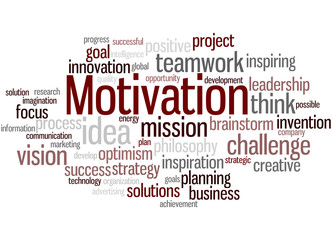 Fototapeta premium Motivation, word cloud concept 5