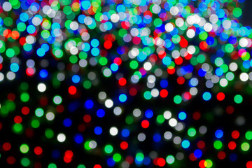 Colorful circles of light abstract background.