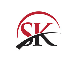 SK red letter logo swoosh