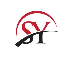 SY red letter logo swoosh