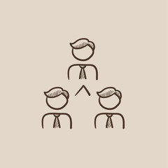Business team sketch icon.