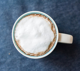 Cappuccino from above view