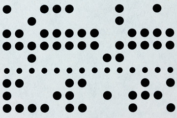Background macro of perforated punched tape