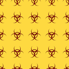 Seamless patterns with biohazard symbol