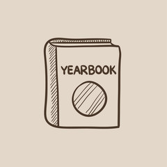 Yearbook sketch icon.