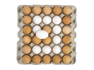 a tray of eggs forming nine
