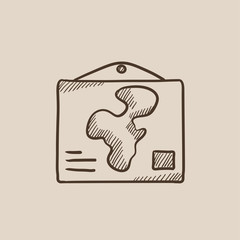 World map sketch icon.