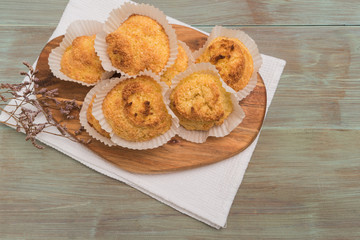 Close up of homemade coconut macaroons
