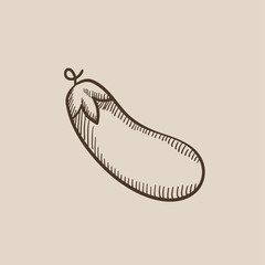 Eggplant sketch icon.