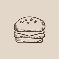 Hamburger sketch icon.
