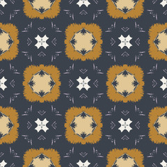 Abstract grunge seamless pattern. Geometric ornament. Vector design.