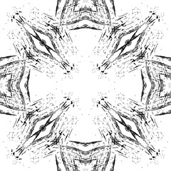 Abstract grunge seamless pattern. Geometric ornament. Vector design.