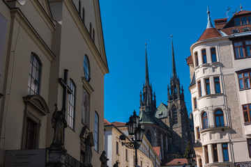 Blick auf St. Peter und Paul Kathetrale Brünn, Brno, Tschechien