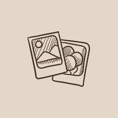 Photos sketch icon.