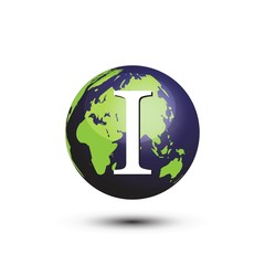 innitial letter globe vector logo