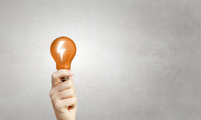 Bright idea for success achieving