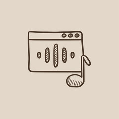 Radio sketch icon.
