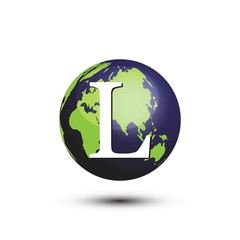 innitial letter globe vector logo