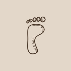 Footprint sketch icon.