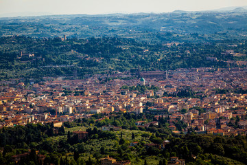 Fototapeta na wymiar Aerial view to Florence city