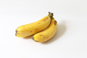 Ripe Banana (Pisang berangan) on white isolated background