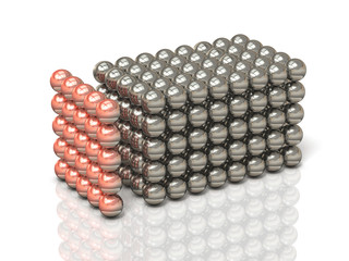 分割を表すアブストラクト3DCG