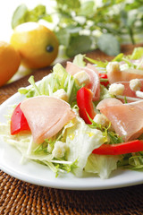 生ハムのサラダ　Uncured ham on fresh salad