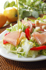 生ハムのサラダ　Uncured ham on fresh salad