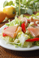 生ハムのサラダ　Uncured ham on fresh salad