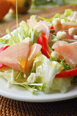 生ハムのサラダ　Uncured ham on fresh salad