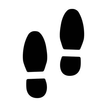 Footsteps / foot steps flat icon for fitness apps and websites 
