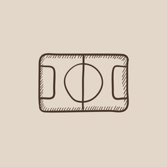 Stadium layout sketch icon.