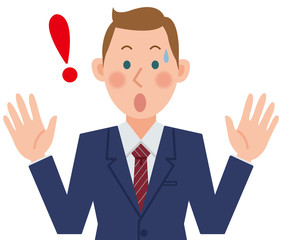 ビジネスマン 外国人 ビックリ