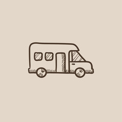 Motorhome sketch icon.