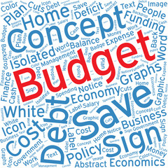 Budget,Word cloud art  background