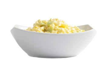 eggs salad in white bowl