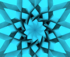 Abstract 3D spiral star