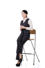 business woman sit on a chair