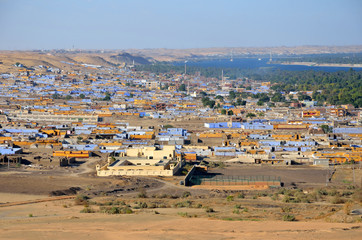 Nubian Village on the West Bank of the Nile in Aswan,Egypt