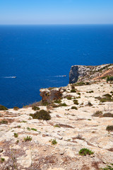Coast of Mediterranean sea on south part of Malta island