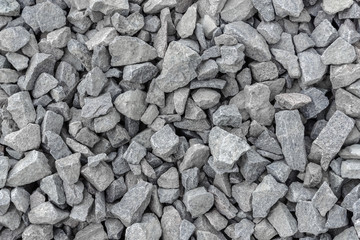 Close up gray crushed stone