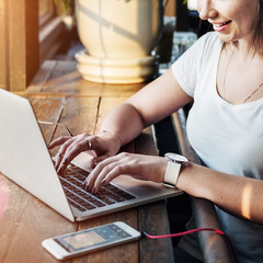 Woman Women Connection Digital Device Internet Concept
