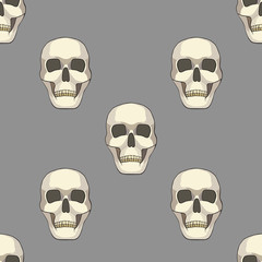 seamless pattern with skulls