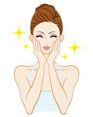 Smiling woman - Skin Care スキンケア　笑顔の女性