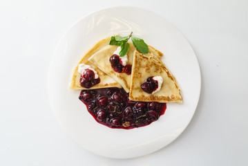 pancakes with jam