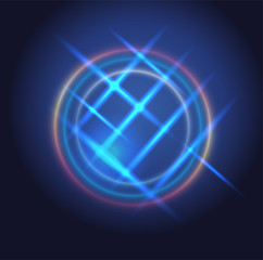 Blue background overlap dimension vector illustration message board for text and message design modern website
