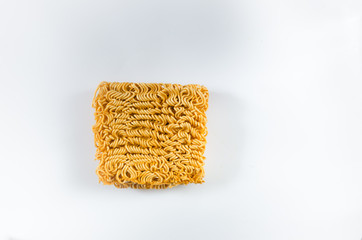 asian ramen instant noodles isolated on white background.NEF