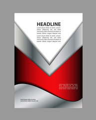 Illustrated colorful layout with abstraction. Magazine cover, business brochure template.
