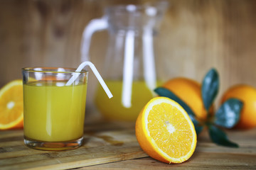 orange juice glass slice